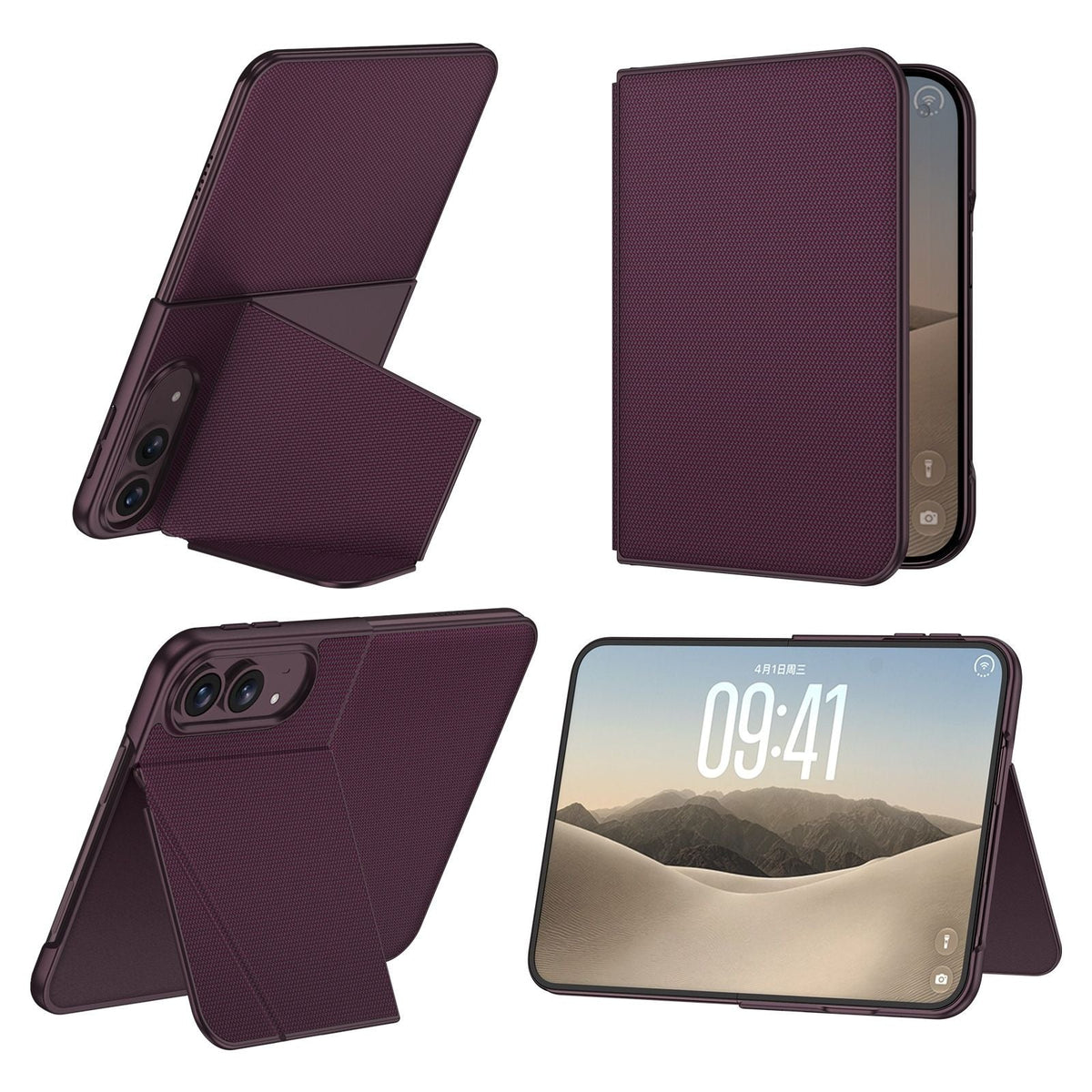 Etui ZEERA FoldTex Pro do iPhone Duo | Folio z technicznego splotu z obsługą MagSafe i uchwytem pionowym/poziomym