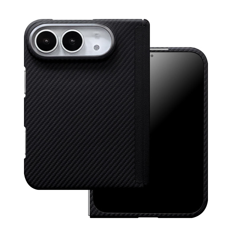 ZEERA FoldShield Pro iPhone Duo ケース|厚さ1mm・超軽量アラミド繊維・MagSafe対応・自動復帰レザーヒンジ保護