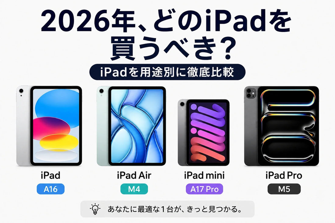 2026年に買うならどのiPad？iPad・Air・mini・Proを用途別に比較