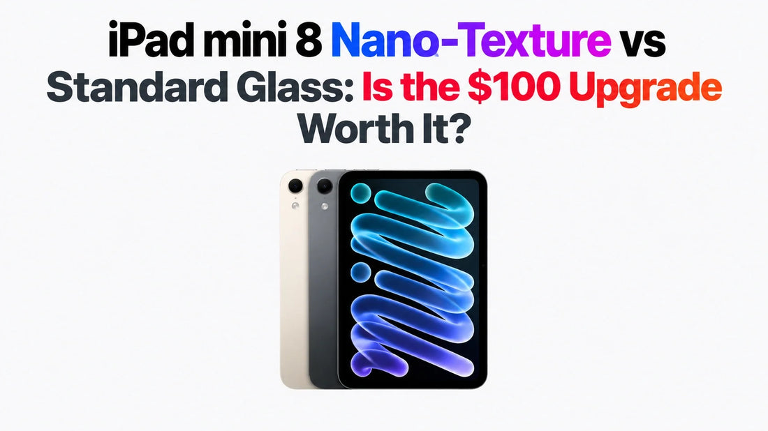 iPad mini 8のNano‑textureは必要？標準ガラス・反射・保護フィルムを比較
