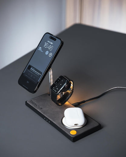 adjustable MagSafe charging stand for comfortable viewing angle and typing