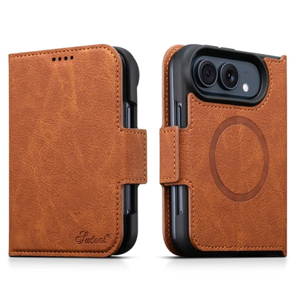ZEERA FoldClasp Pro iPhone Duo용 케이스｜MagSafe 지원 가죽 질감 다이어리형·마그네틱 개폐·가로형 스탠드 포함