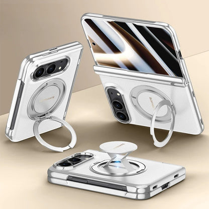 ZEERA FoldFlex Pro iPhone Duo용 케이스｜MagSafe 링 스탠드·실리콘 스트랩·힌지 보호 포함
