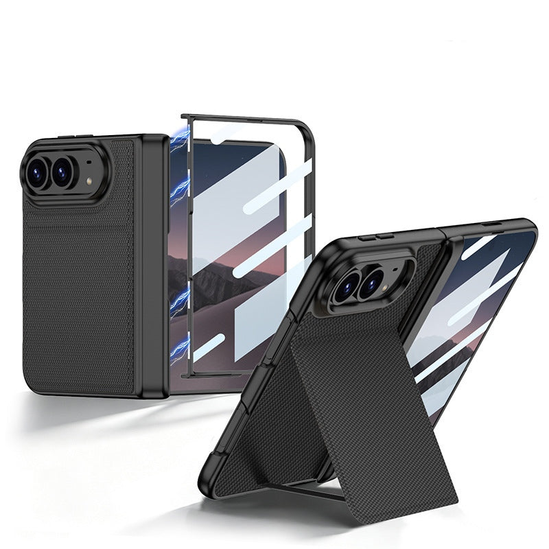 ZEERA FoldFlip Pro Etui na iPhone Duo｜Kompatybilne z MagSafe・Zintegrowana folia ochronna na ekran・Z funkcją podstawki