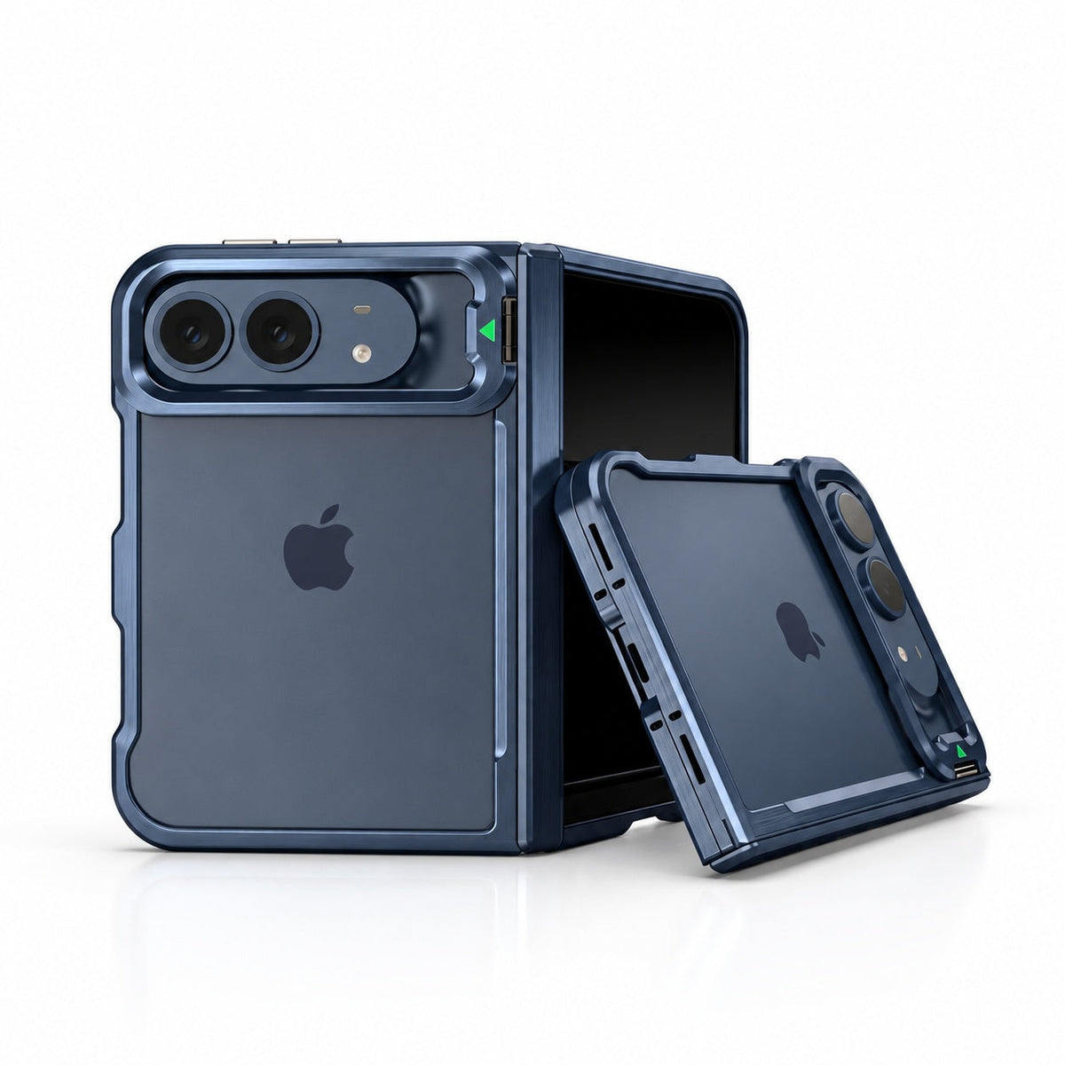 ZEERA FoldFrame Pro iPhone Duo ケース｜アルミ合金バンパー・カメラスタンド・マグネット式ヒンジ保護