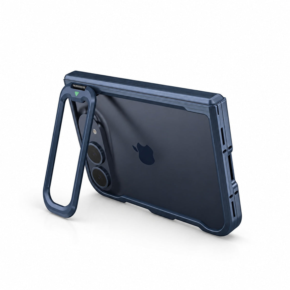 ZEERA FoldFrame Pro iPhone Duo ケース｜アルミ合金バンパー・カメラスタンド・マグネット式ヒンジ保護
