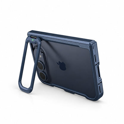 ZEERA FoldFrame Pro iPhone Duo ケース｜アルミ合金バンパー・カメラスタンド・マグネット式ヒンジ保護