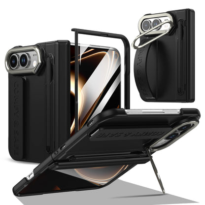 ZEERA FoldGrip Pro Etui na iPhone Duo / Galaxy Z Fold8 | z paskiem, aluminiowym stojakiem, rysikiem i ochroną zawiasu