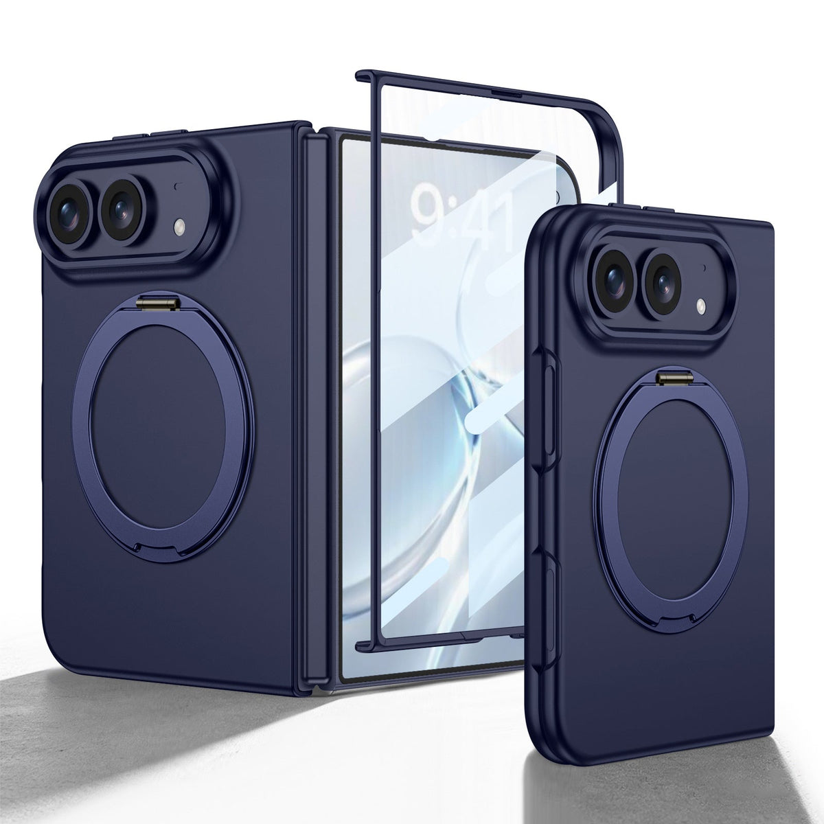 Etui ZEERA FoldPivot Pro do iPhone Duo | Cienkie, kompatybilne z MagSafe, z obrotową o 360° podstawką i zintegrowaną ochroną ekranu