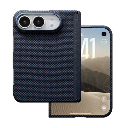 ZEERA FoldShield Pro iPhone Duo ケース｜厚さ1mm・超軽量アラミド繊維・MagSafe対応・自動復帰レザーヒンジ保護
