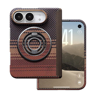 ZEERA FoldShield Pro iPhone Duo ケース｜厚さ1mm・超軽量アラミド繊維・MagSafe対応・自動復帰レザーヒンジ保護