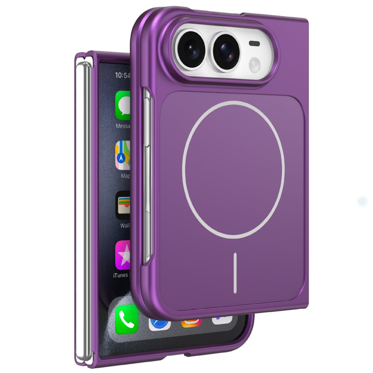 ZEERA FoldSlim Pro Etui Duo na iPhone’a｜Ultracienkie, kompatybilne z MagSafe, zintegrowana ochrona ekranu