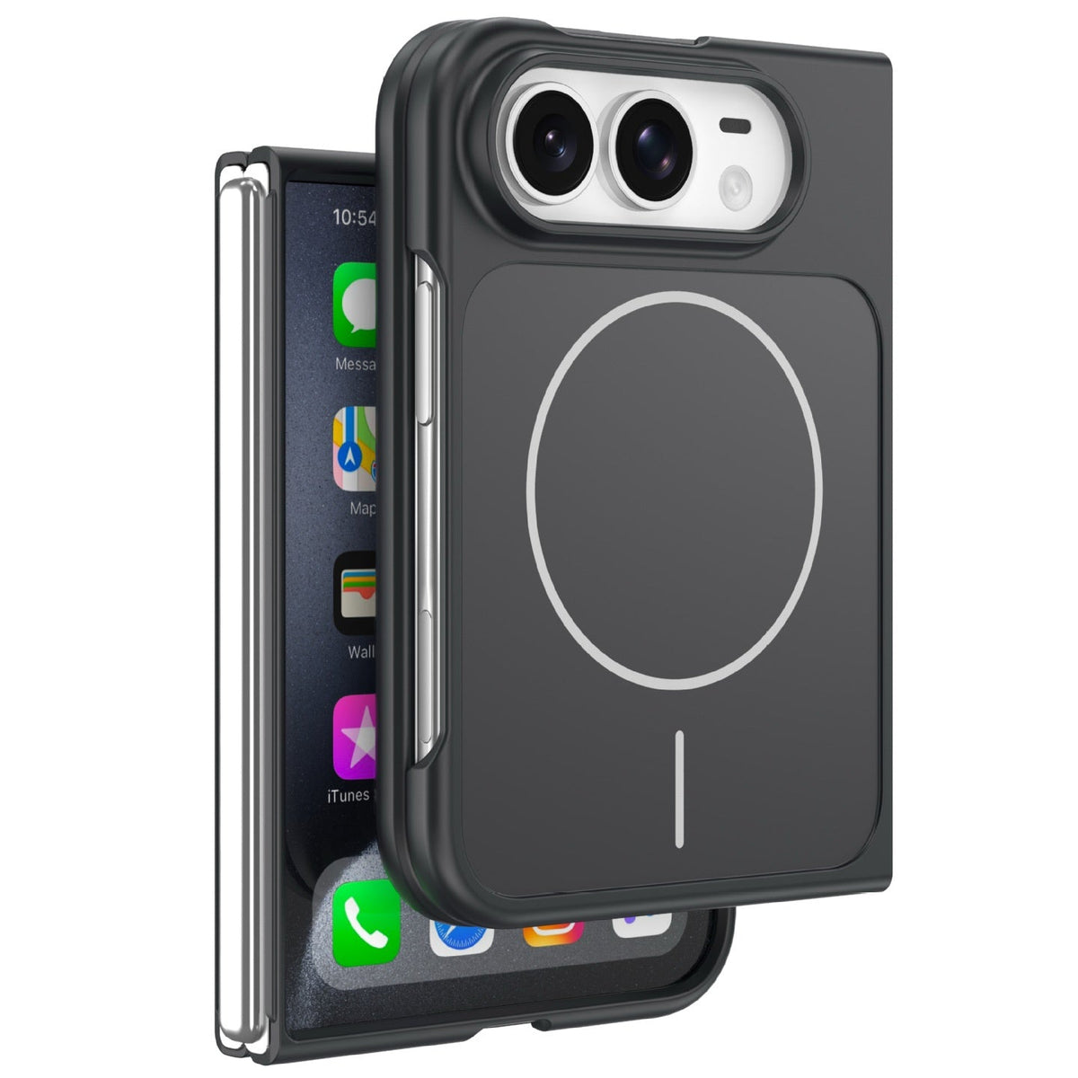 ZEERA FoldSlim Pro Etui Duo na iPhone’a｜Ultracienkie, kompatybilne z MagSafe, zintegrowana ochrona ekranu