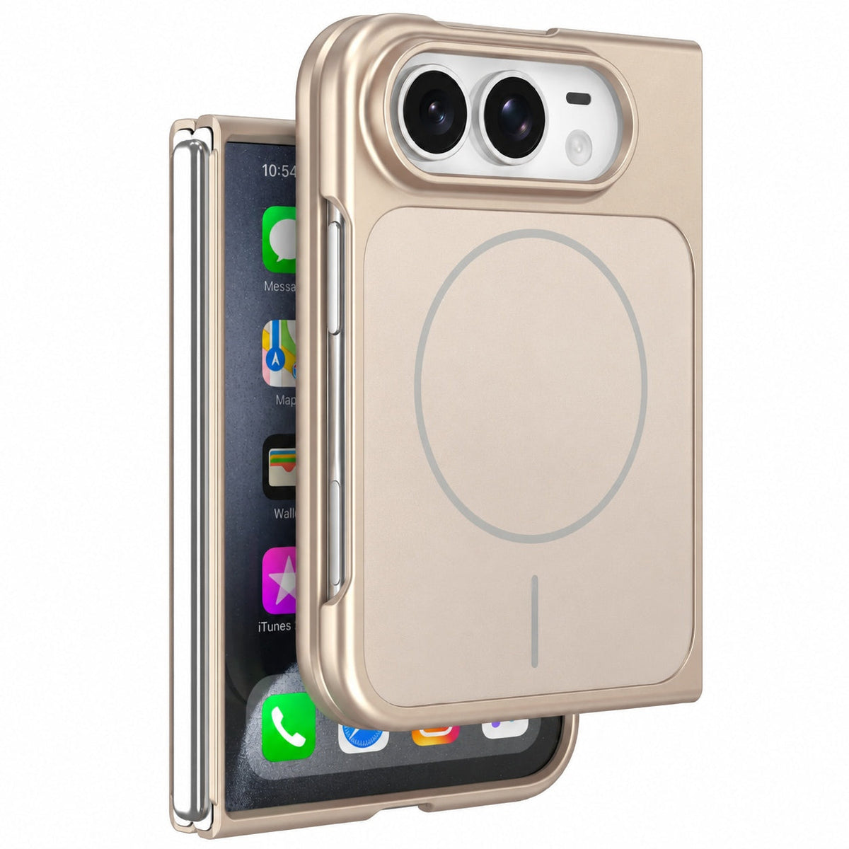 ZEERA FoldSlim Pro Etui Duo na iPhone’a｜Ultracienkie, kompatybilne z MagSafe, zintegrowana ochrona ekranu