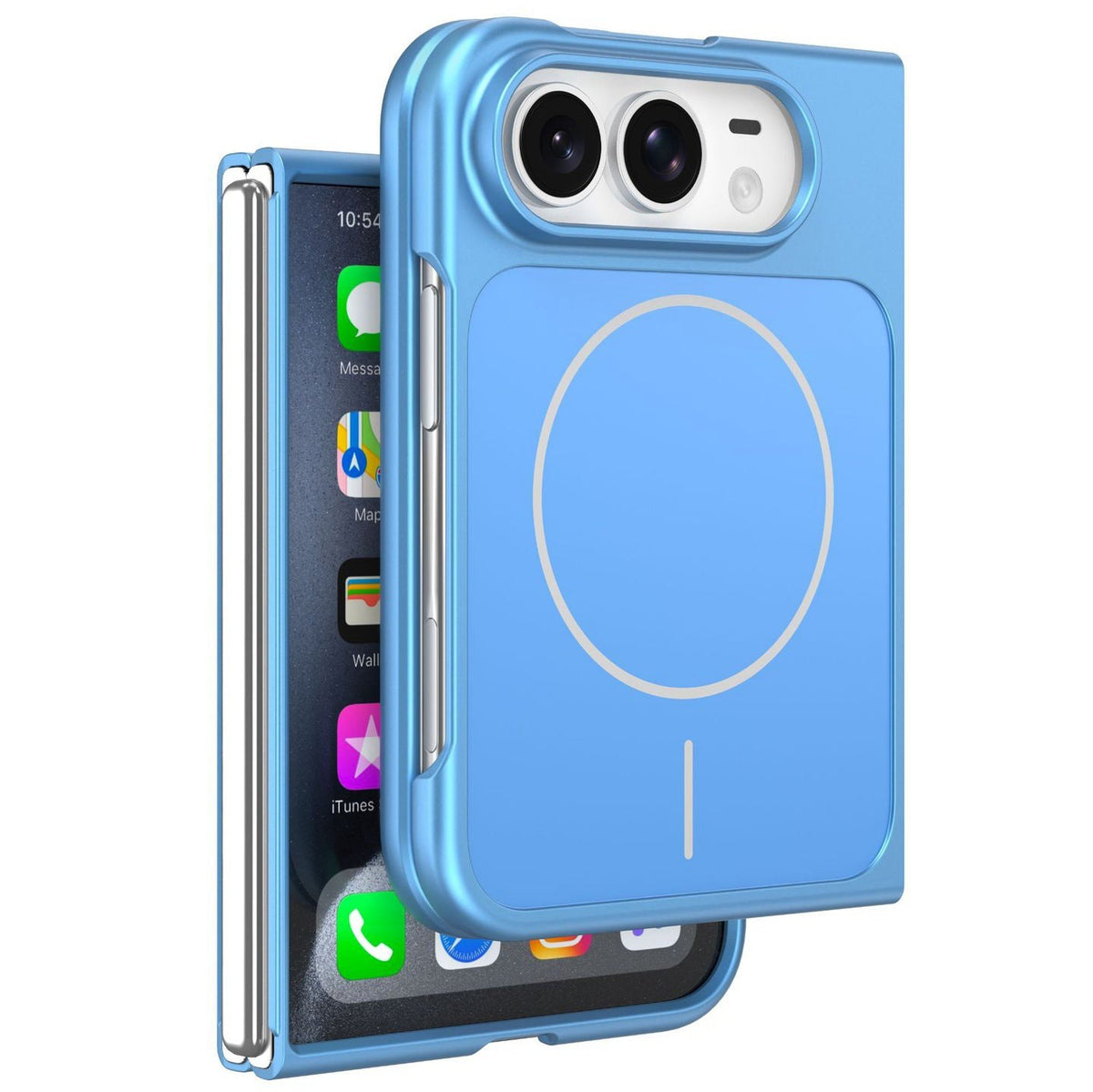 ZEERA FoldSlim Pro Etui Duo na iPhone’a｜Ultracienkie, kompatybilne z MagSafe, zintegrowana ochrona ekranu