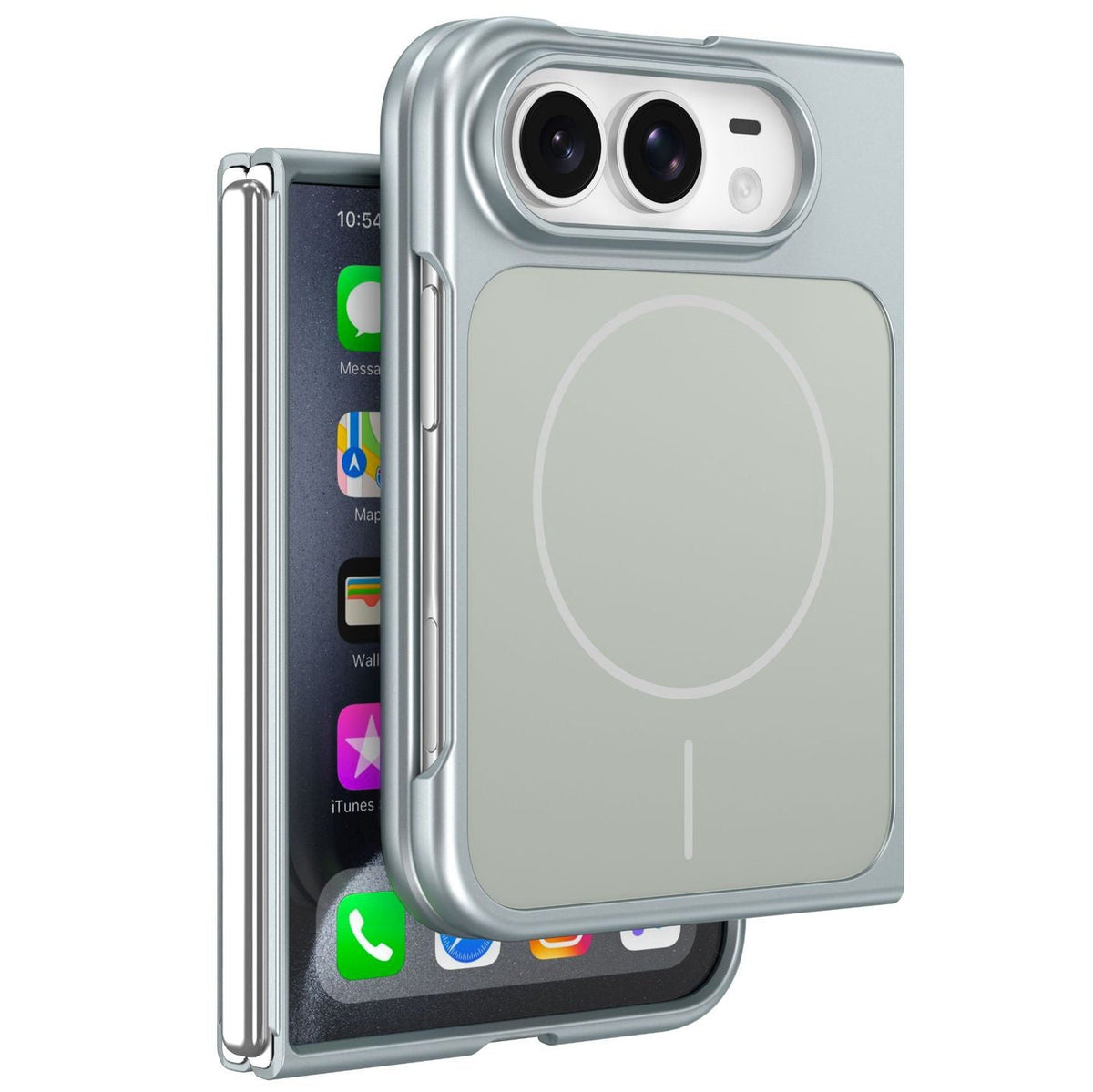 ZEERA FoldSlim Pro Etui Duo na iPhone’a｜Ultracienkie, kompatybilne z MagSafe, zintegrowana ochrona ekranu