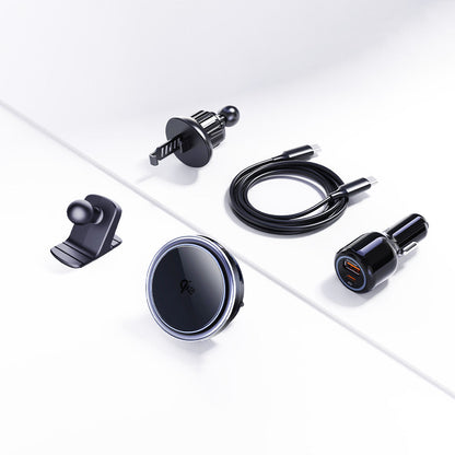 premium aluminum alloy magnetic car charger for iPhone Qi2 support