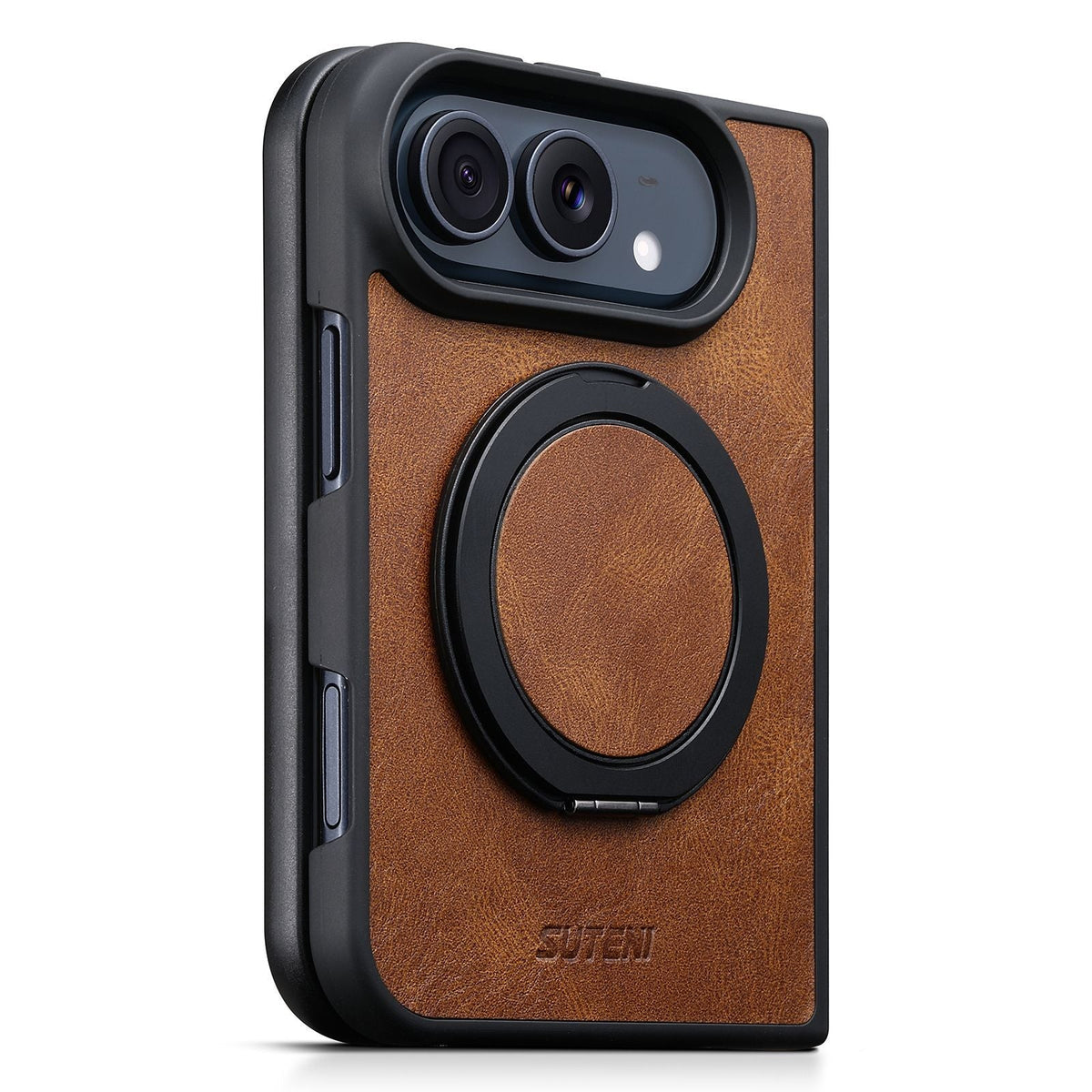 ZEERA FoldLuxe Pro iPhone Duo用ケース｜オイルワックス調PUレザー・MagSafe対応・360°回転スタンド付き
