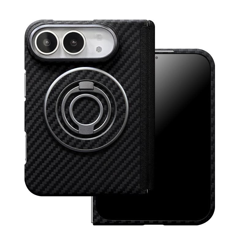ZEERA FoldShield Pro iPhone Duo ケース｜厚さ1mm・超軽量アラミド繊維・MagSafe対応・自動復帰レザーヒンジ保護