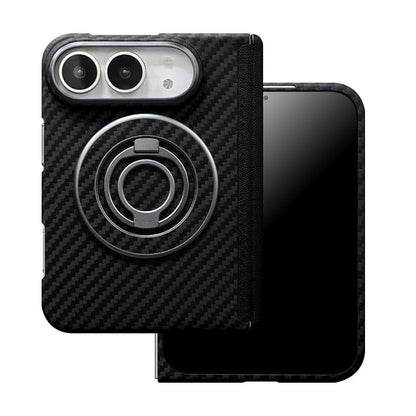 ZEERA FoldShield Pro iPhone Duo ケース｜厚さ1mm・超軽量アラミド繊維・MagSafe対応・自動復帰レザーヒンジ保護