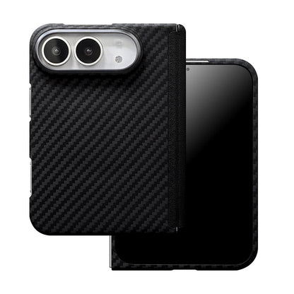 ZEERA FoldShield Pro iPhone Duo ケース｜厚さ1mm・超軽量アラミド繊維・MagSafe対応・自動復帰レザーヒンジ保護