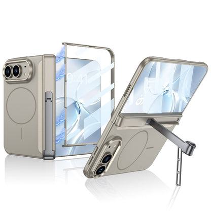 ZEERA FoldStand Pro iPhone Duo 케이스｜가로세로 2WAY 힌지 스탠드・강화유리 일체형・MagSafe 지원