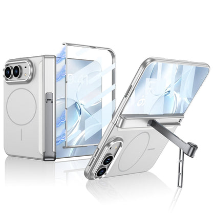 ZEERA FoldStand Pro iPhone Duo 케이스｜가로세로 2WAY 힌지 스탠드・강화유리 일체형・MagSafe 지원