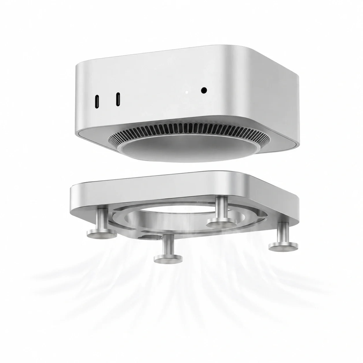 ZEERA MacFrost Pro：Mac mini M6 / M5 Pro / M4対応 30W ペルチェ式 CNCアルミ アクティブクーラー + スタンド