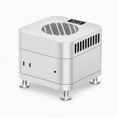 ZEERA MacFrost Pro：Mac mini M6 / M5 Pro / M4対応 30W ペルチェ式 CNCアルミ アクティブクーラー + スタンド