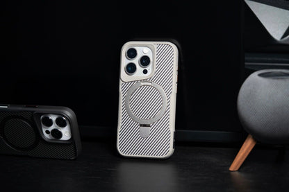 aluminum alloy kickstand iPhone case for hands free viewing